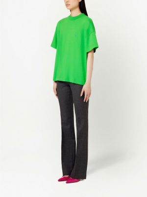 Koszulka oversize Ami Paris zielona