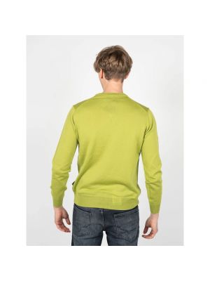 Jersey de lana de lana merino de tela jersey Plein Sport verde