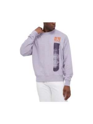 Sweatshirt mit rundhalsausschnitt Calvin Klein lila
