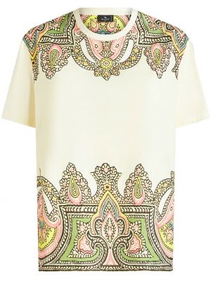 Koszulka z nadrukiem z wzorem paisley z okrągłym dekoltem Etro