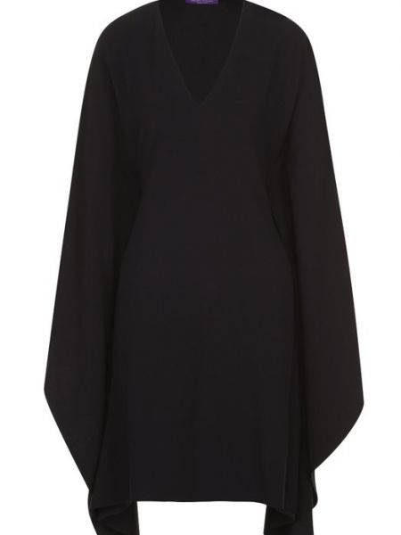 Черное платье мини с v-образным вырезом Ralph Lauren