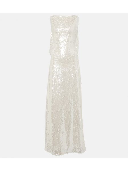 Průsvitné dlouhé šaty Emilia Wickstead bílé