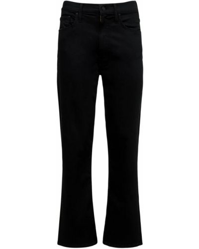 Bavlněné džíny s vysokým pasem Mother černé