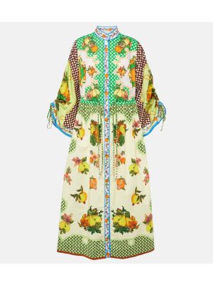 Βαμβακερή μίντι φόρεμα με σχέδιο Alemais