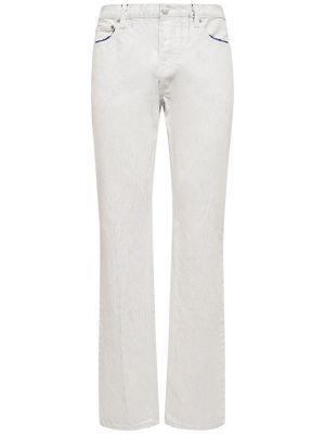 Puuvillased teksapüksid Maison Margiela valge