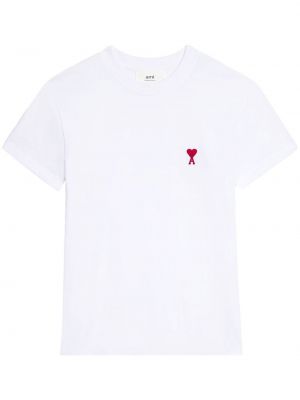 T-shirt de motif coeur Ami Paris blanc