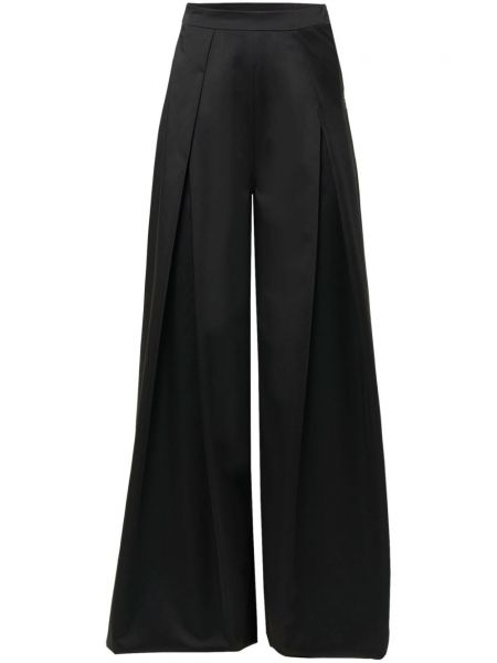 Voľné saténové nohavice Carolina Herrera čierna