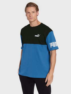 Relaxed fit marškinėliai Puma mėlyna