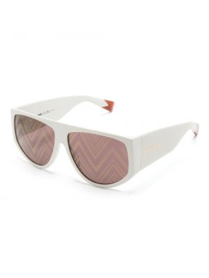 Saulesbrilles ar apdruku Missoni Eyewear balts