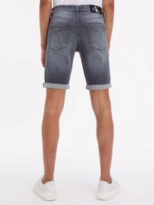 Slim fit džínové šortky Calvin Klein Jeans šedé