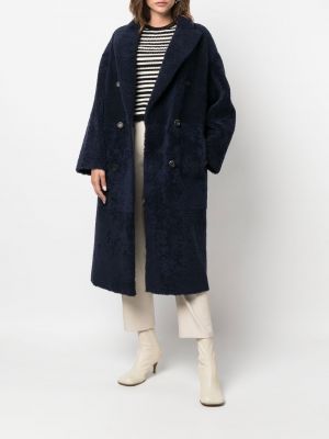 Oboustranný kabát Blancha modrý