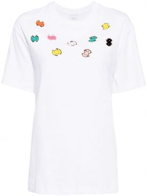 T-shirt avec applique Patou blanc