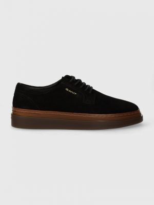 Cipele od brušene kože Gant crna