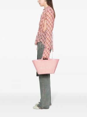 Shopper kabelka Marni růžová