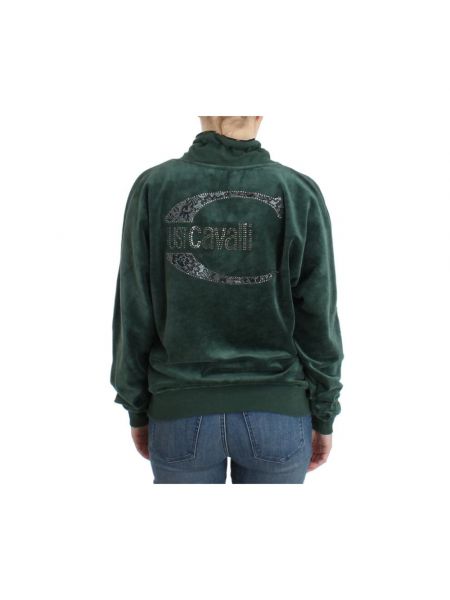 Suéter de terciopelo‏‏‎ de algodón Roberto Cavalli verde
