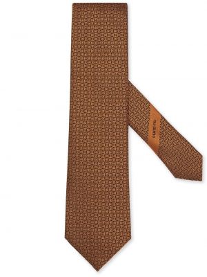 Slips med broderi Zegna brun