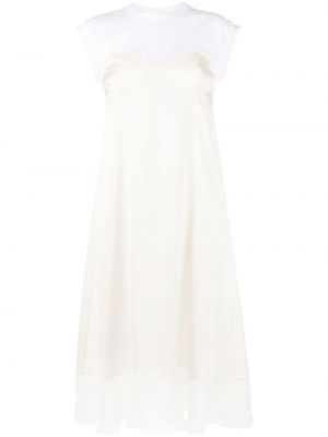 Sukienka midi Sacai - Biały