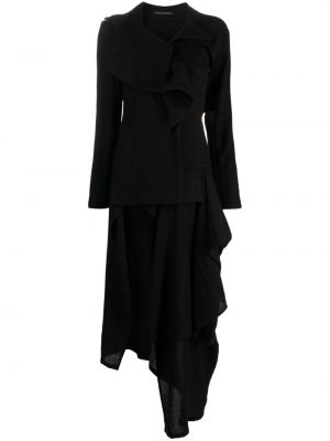 Aszimmetrikus kabát Yohji Yamamoto fekete