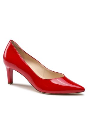 Полуотворени обувки с ток с ток Högl червено