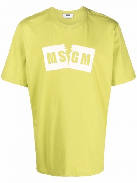 Camiseta con estampado Msgm verde