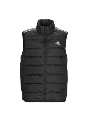 Pruhovaná péřová prošívaná vesta Adidas černá