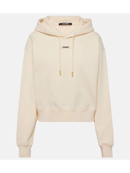 Bomuld hættetrøje Jacquemus beige