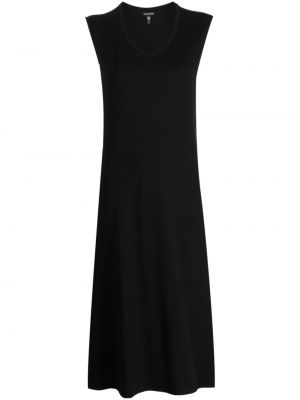 Midi šaty bez rukávov Eileen Fisher čierna