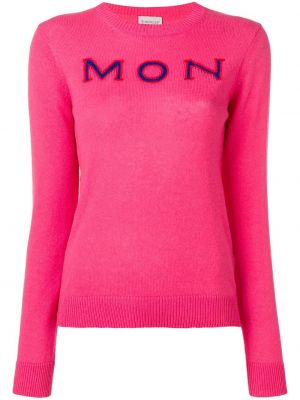 Jersey con bordado de tela jersey Moncler rosa