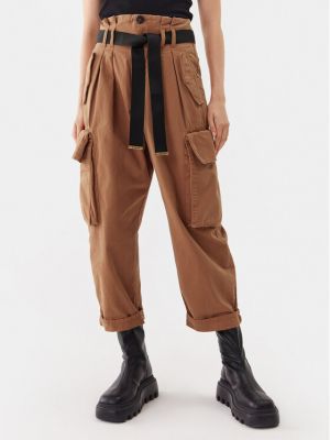 Pantalon large Pinko marron