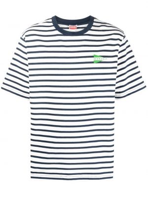 T-shirt a righe con stampa Kenzo