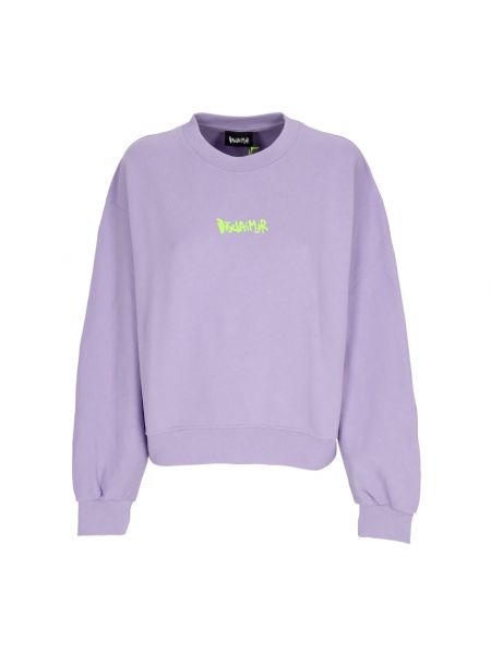 Sweatshirt mit rundhalsausschnitt Disclaimer lila