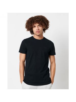 Camiseta de algodón Superdry negro