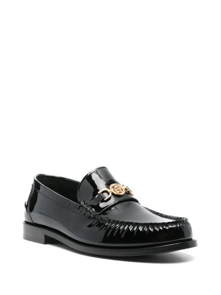 Loafers en cuir Versace noir