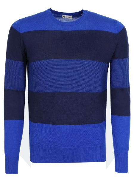 Кашемировый свитер в полоску Colombo синий