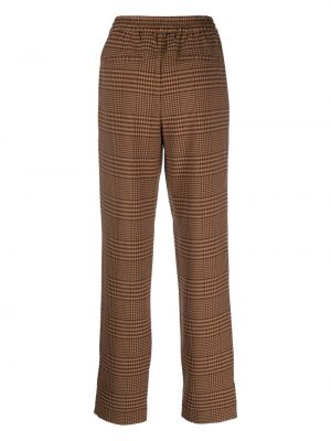 Pantalon à carreaux Essentiel Antwerp marron