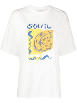 T-shirt aus baumwoll mit print Alemais weiß