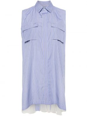 Αμάνικη φόρεμα σε στυλ πουκάμισο Sacai