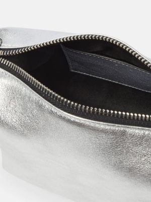 Bőr estélyi táska Eéra ezüstszínű