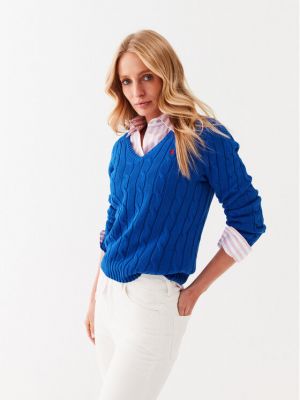 Džemper slim fit Polo Ralph Lauren plava