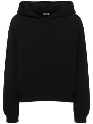 Vilnonis džemperis su gobtuvu Annagreta juoda