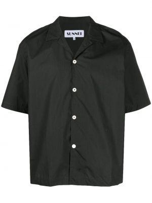 Bavlněná košile s knoflíky Sunnei černá