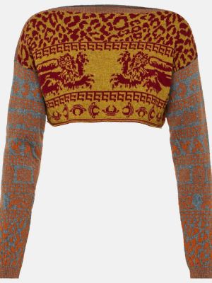 Вълнен пуловер с принт с животински шарки Vivienne Westwood