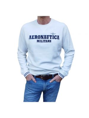 Pikowana bluza bawełniana Aeronautica Militare biała