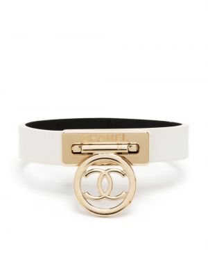 Leder armband Chanel Pre-owned weiß
