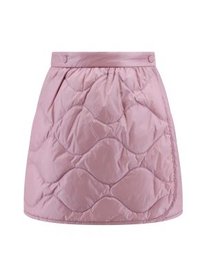 Pikowana mini spódniczka Moncler różowa