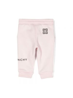 Spodnie sportowe z nadrukiem Givenchy różowe