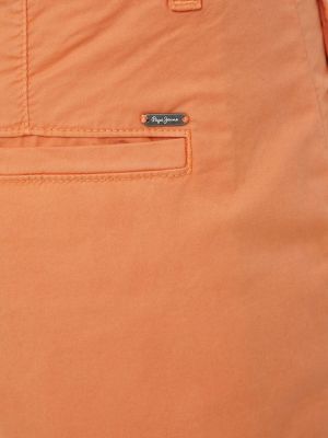 Pantaloni cu talie înaltă Pepe Jeans portocaliu