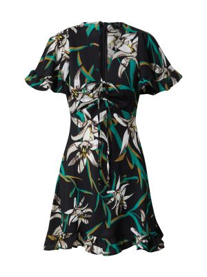 Košeľové šaty s tropickým vzorom Ax Paris čierna