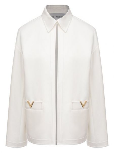 Хлопковый пиджак Valentino белый