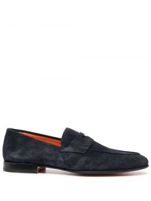 Ruskind loafers Santoni blå